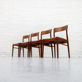 Set of 4 Henning Kjaernulf dining chairs