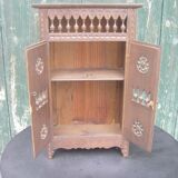Breton vintage doll cabinet