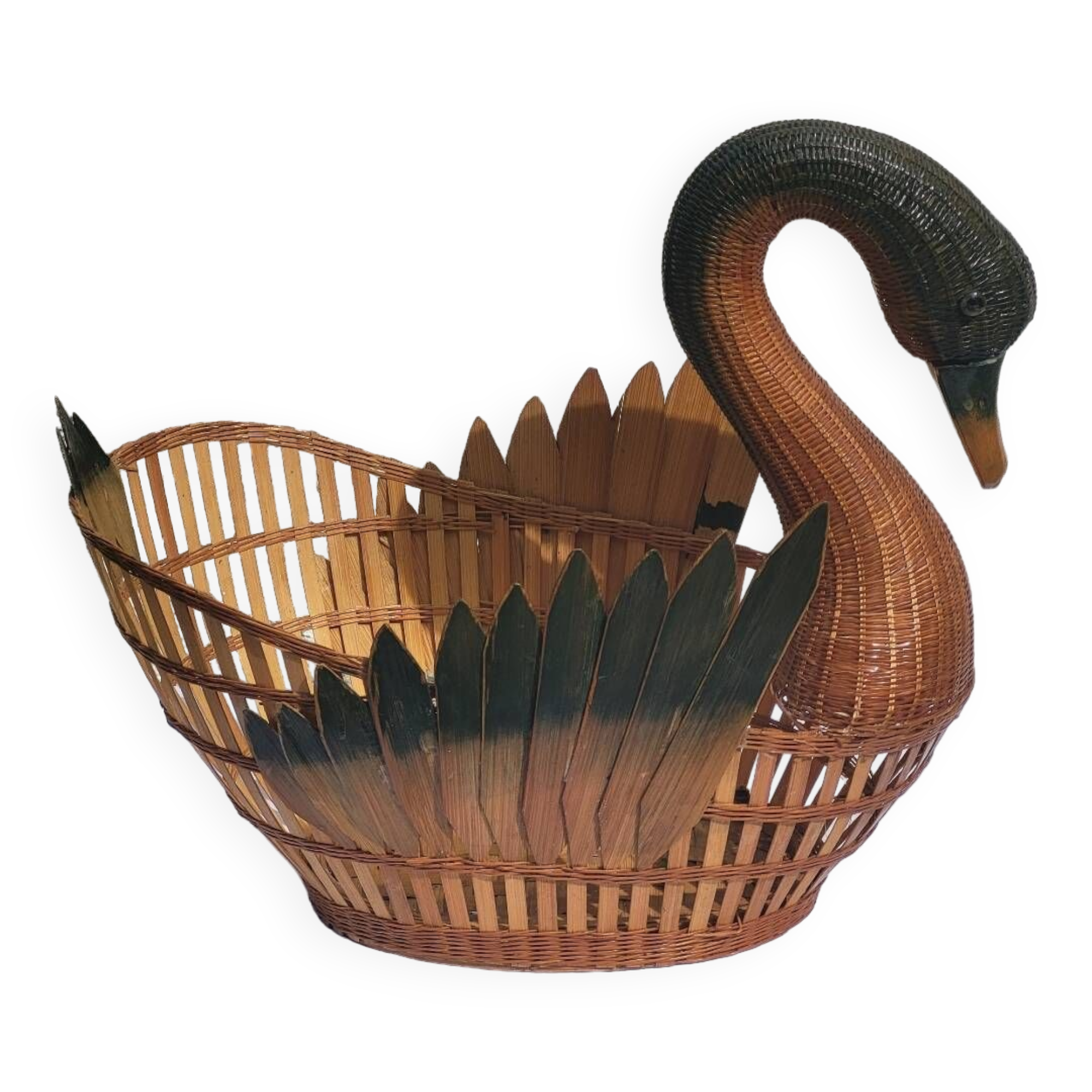 Vintage swan basket