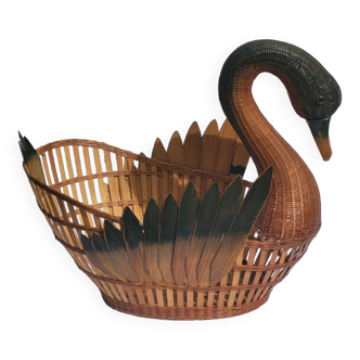 Panier vintage cygne