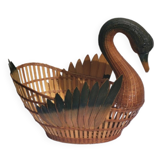 Vintage swan basket
