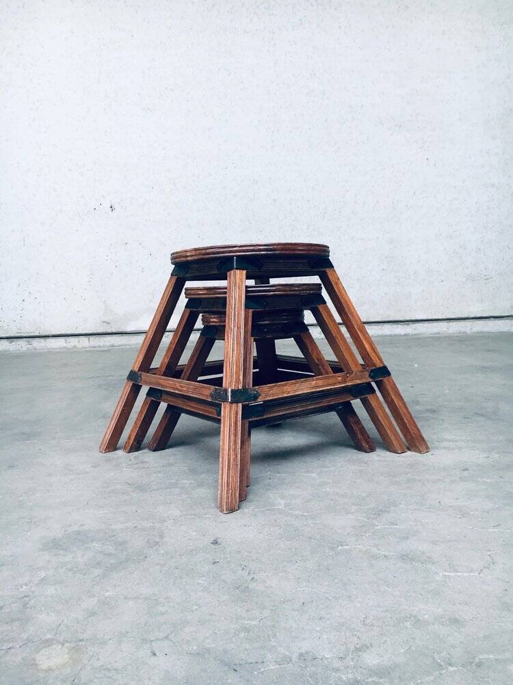 Wabi Sabi Nesting Tables, France, 1950s, Set of 3