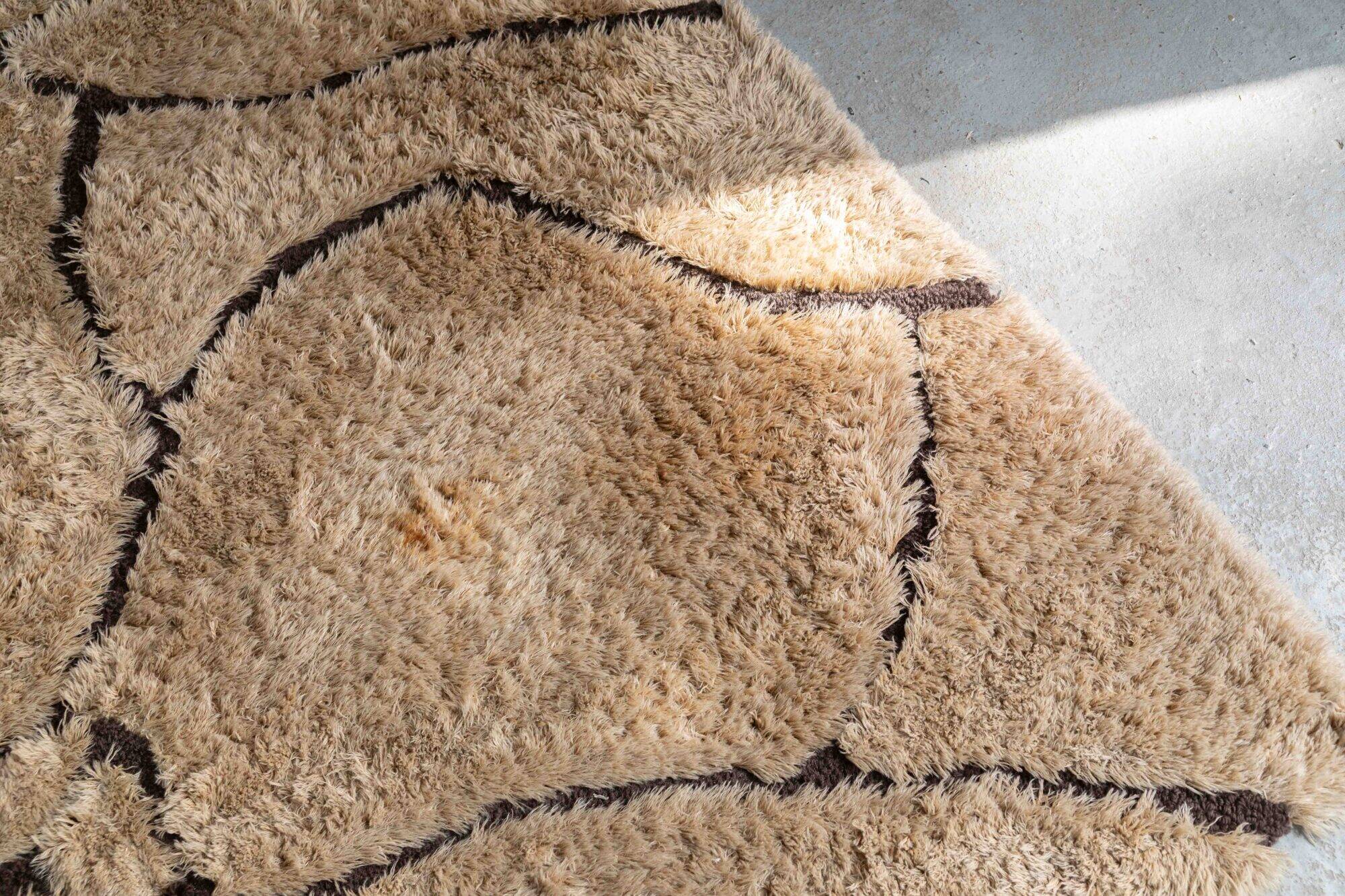 Tapis en laine réalisé par Ewald Kröner pour le château de Hackhausen, Allemagne, années 1970.