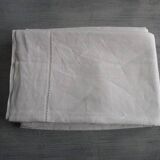 Old sheet 345x240cm - monogrammed - embroidered back