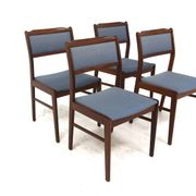 4 chaises scandinave en noyer, Suède, 1960