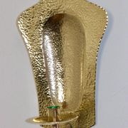 Pair of Swedish brass wall lights, mid-20th century.