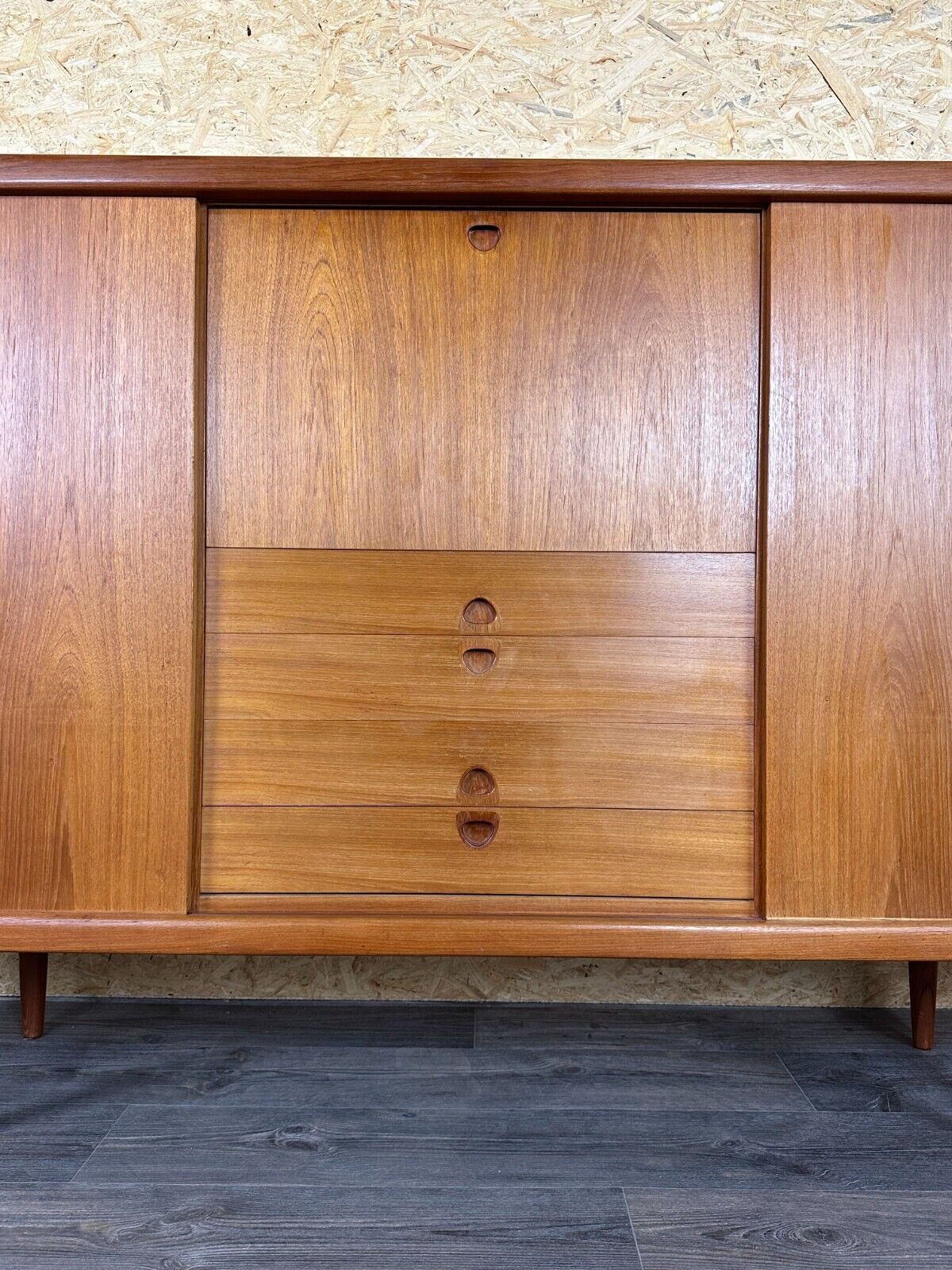 60s 70s teak sideboard highboard H.W. Klein Bramin Danish Modern Design