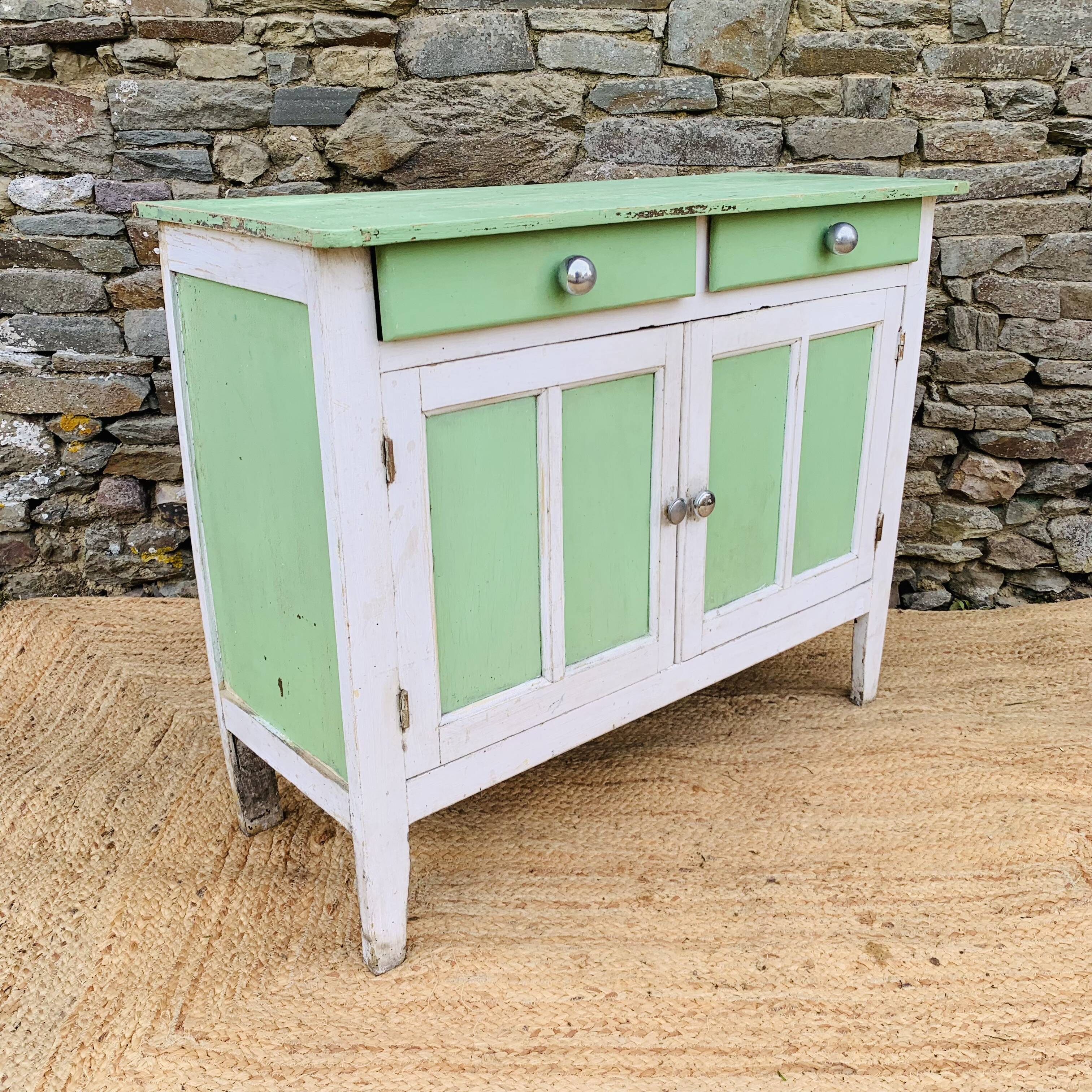 Green and white Parisian buffet