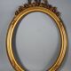 Old oval frame & glass 64x48 rebate 50x40 cm gilded stucco wood gold leaf