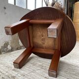 Circular brutalist table from the 1950s