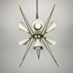 Metal chandelier mid-century modernist by Stilnovo, 1970s