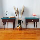 Paire de tables chevet vintage