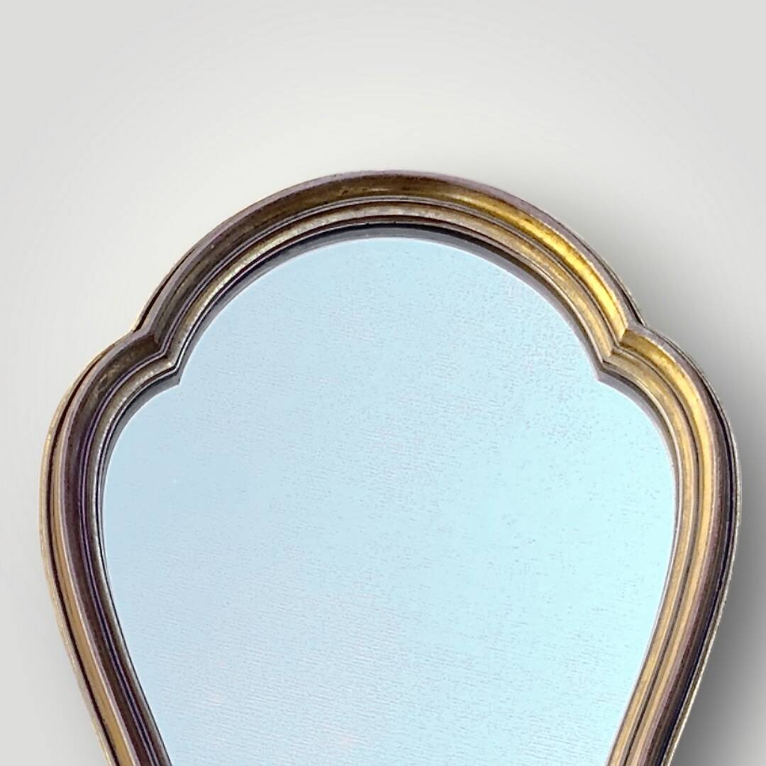 Vintage wall mirror in gilded wood - H35 cm