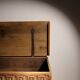 Handcrafted Solid Oak Chest with Rustic Carvings | Germany