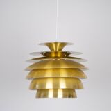 Lampe suspendue vintage danoise Barcelona par Bent Karlby, Lyfa, années 1960.