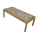 Scandinavian oak and tile coffee table, Denmark 1960s