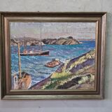 Torsten Torstenson (1901-1974), Swedish Modern Painting, 1950s, Oil on Canvas, Framed