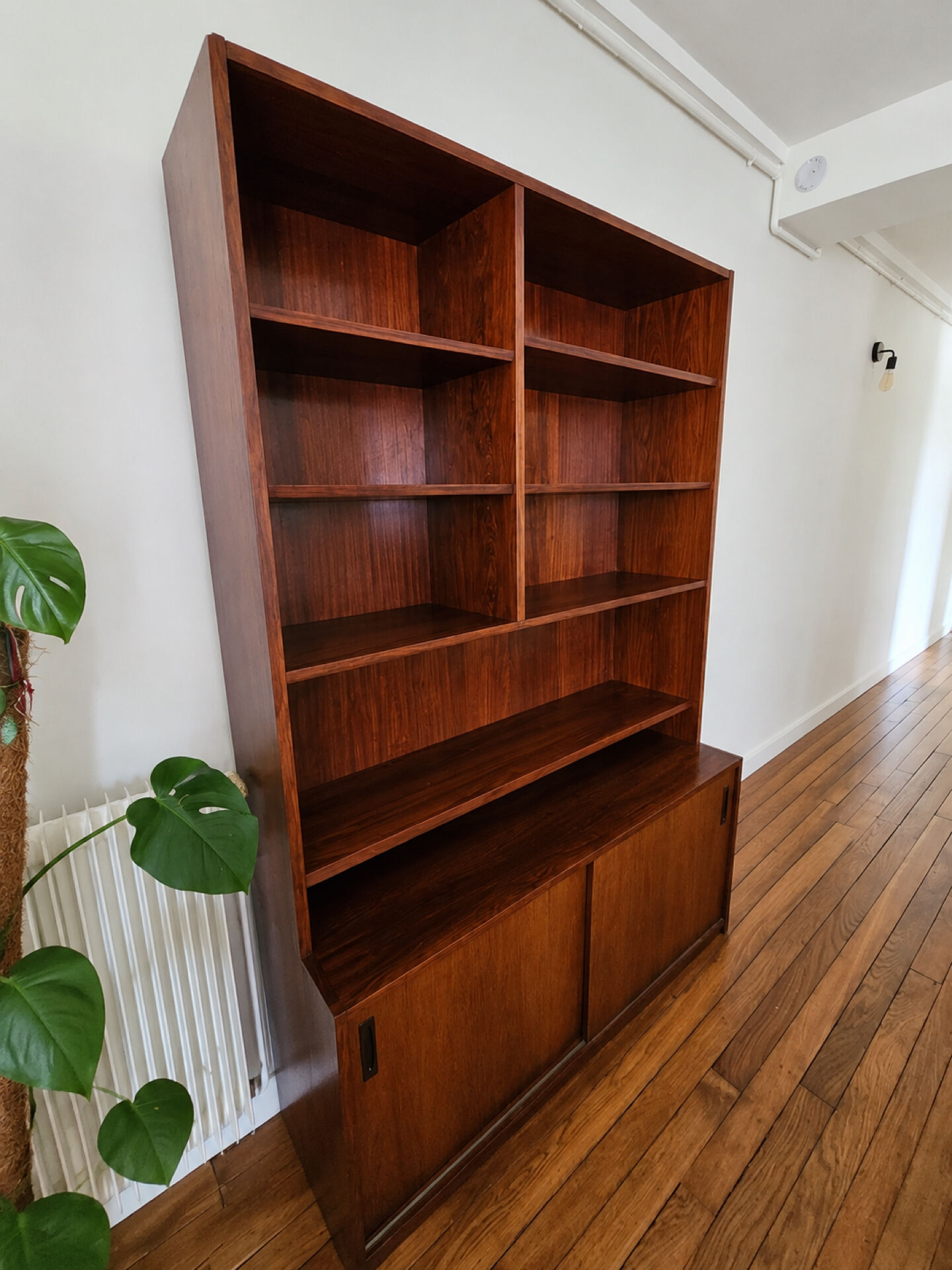 Scandinavian library in rosewood