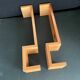 Pair wooden wall shelves 1970