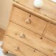 Renovated antique English solid pine chest of drawers.