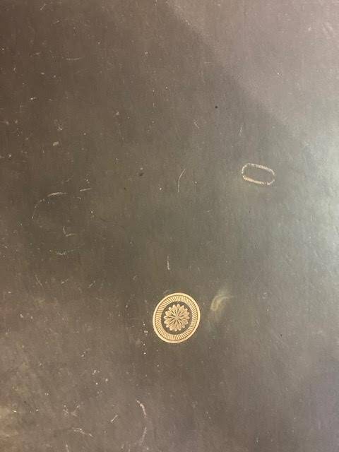 Louis XVI type desk in cherry wood and leather