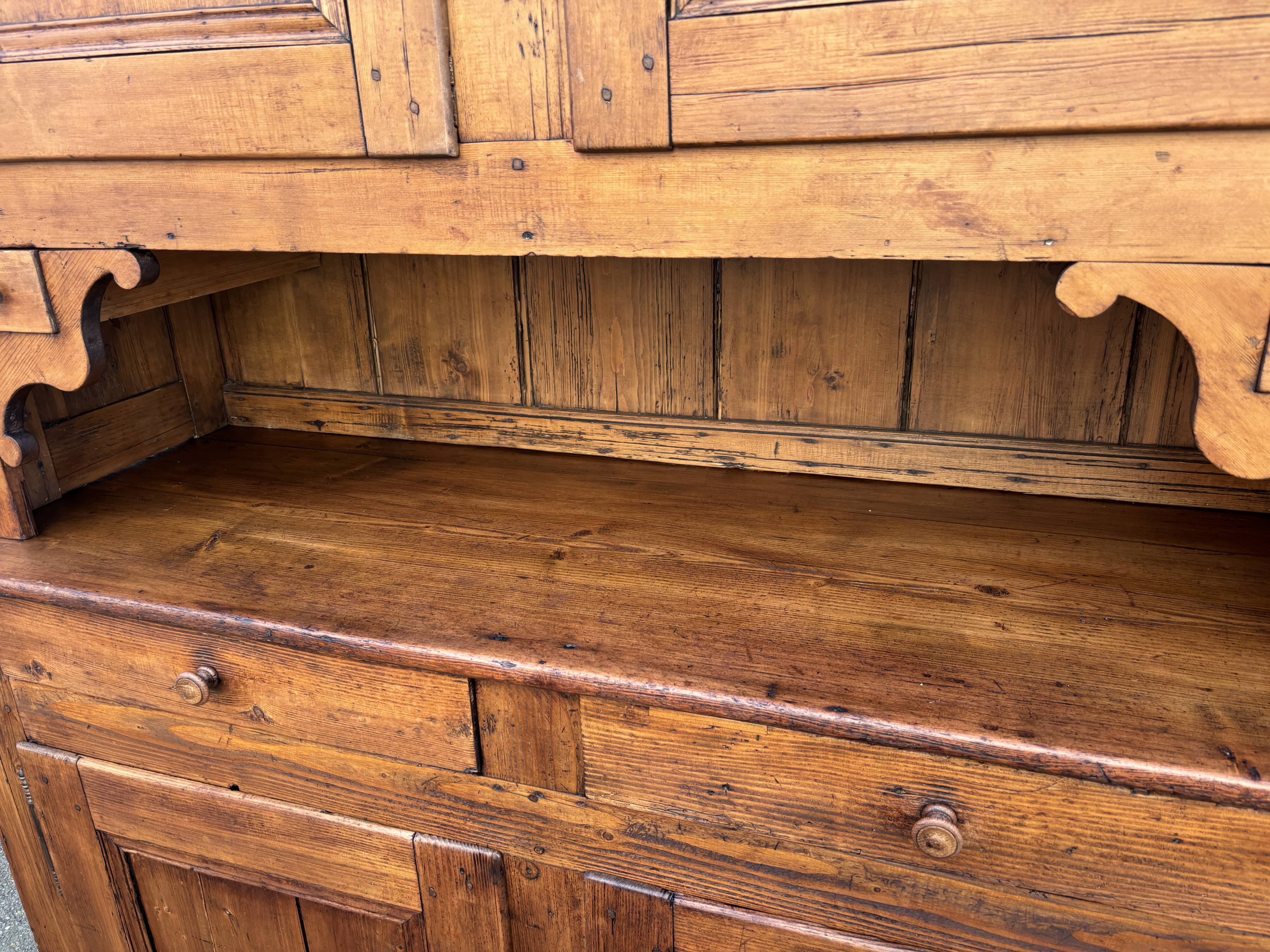Savoie buffet, French cottage buffet, kitchen sideboard, 1850s.