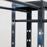 Wooden and brass coat rack, set of 4, 1970s