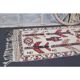 Vintage Turkish Oushak Handmade Wool Cotton White Runner Rug 111x343