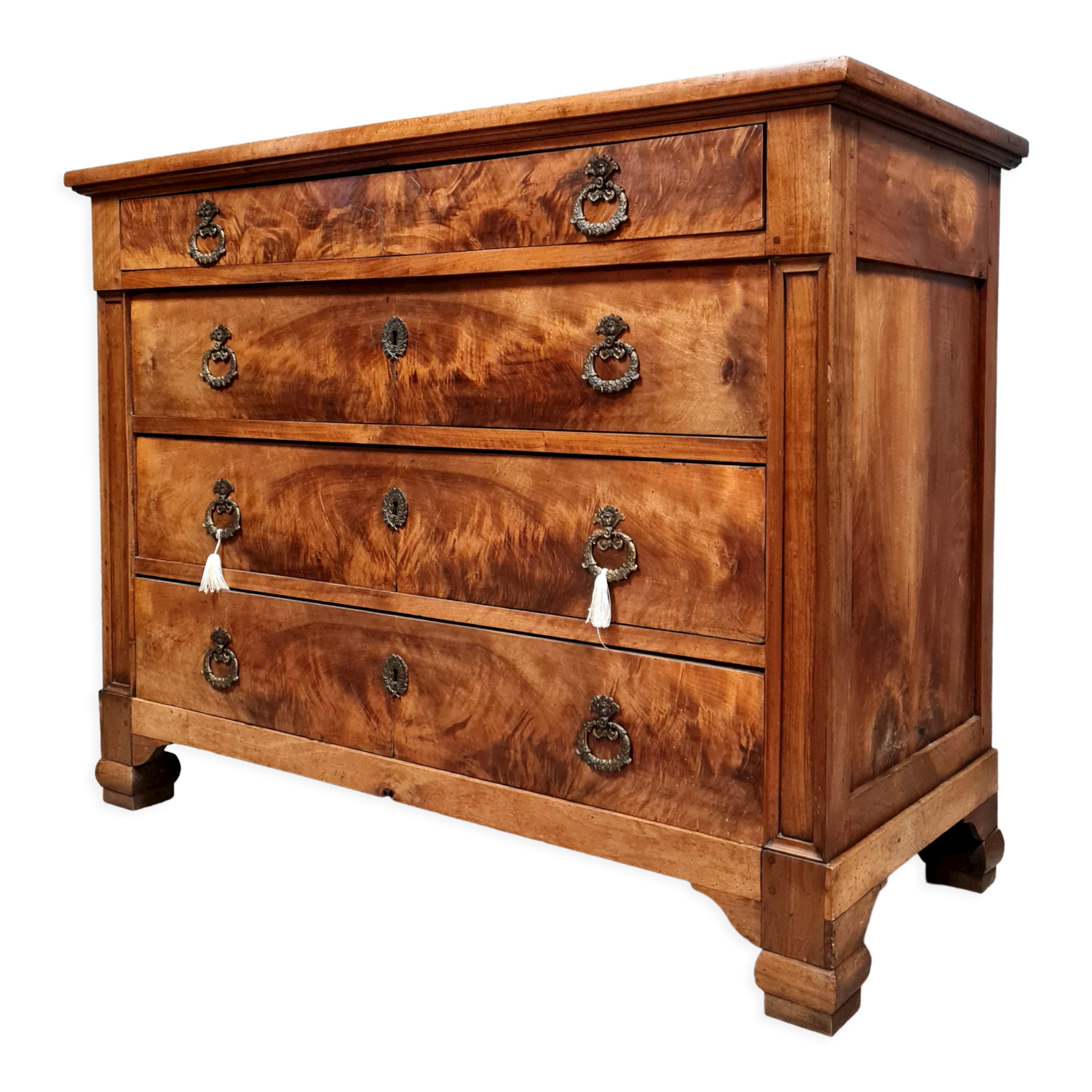 Chest of drawers from the Restoration period / Louis Philippe in blond mahogany