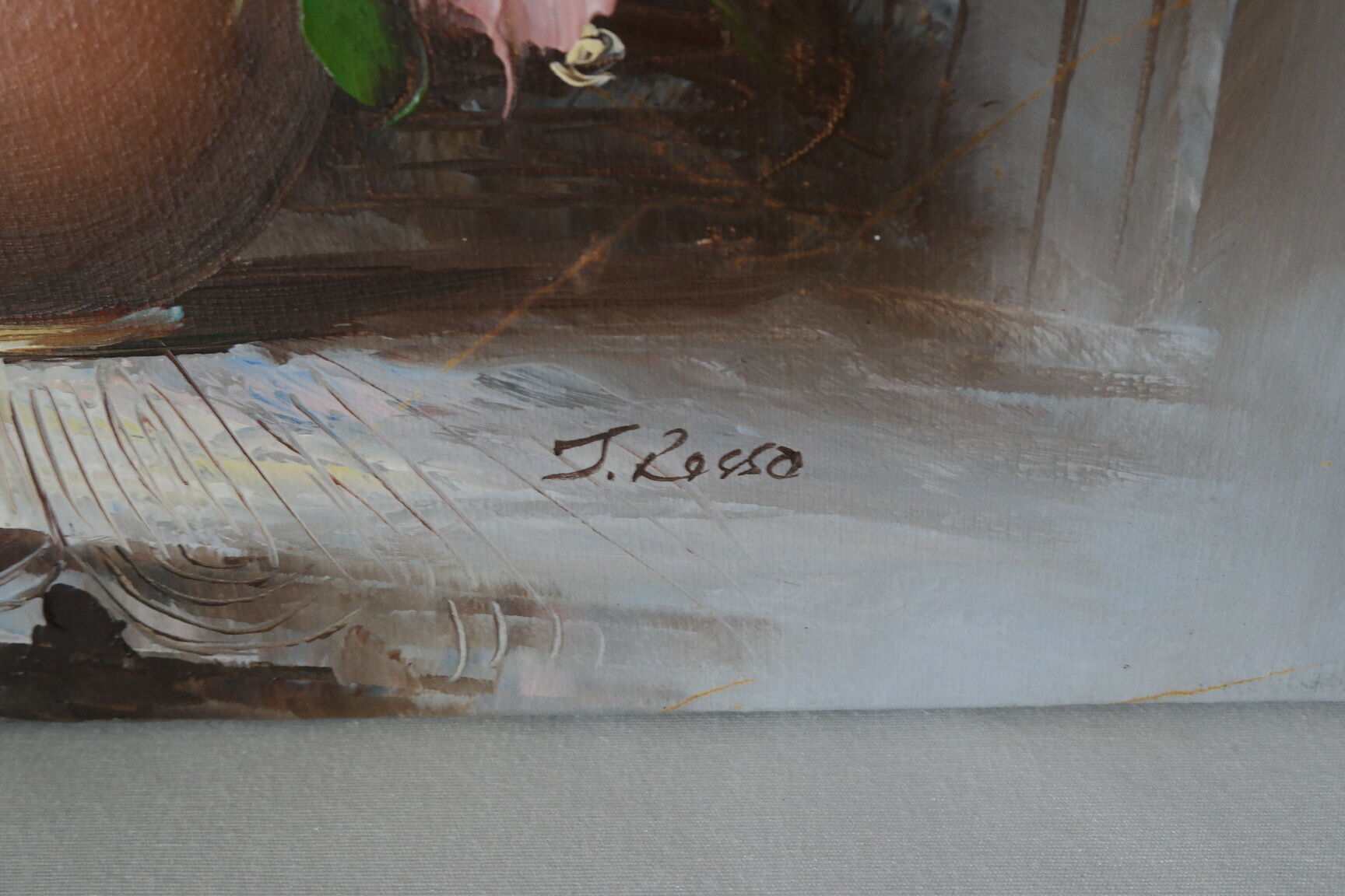 Tableau huile bouquet de fleurs