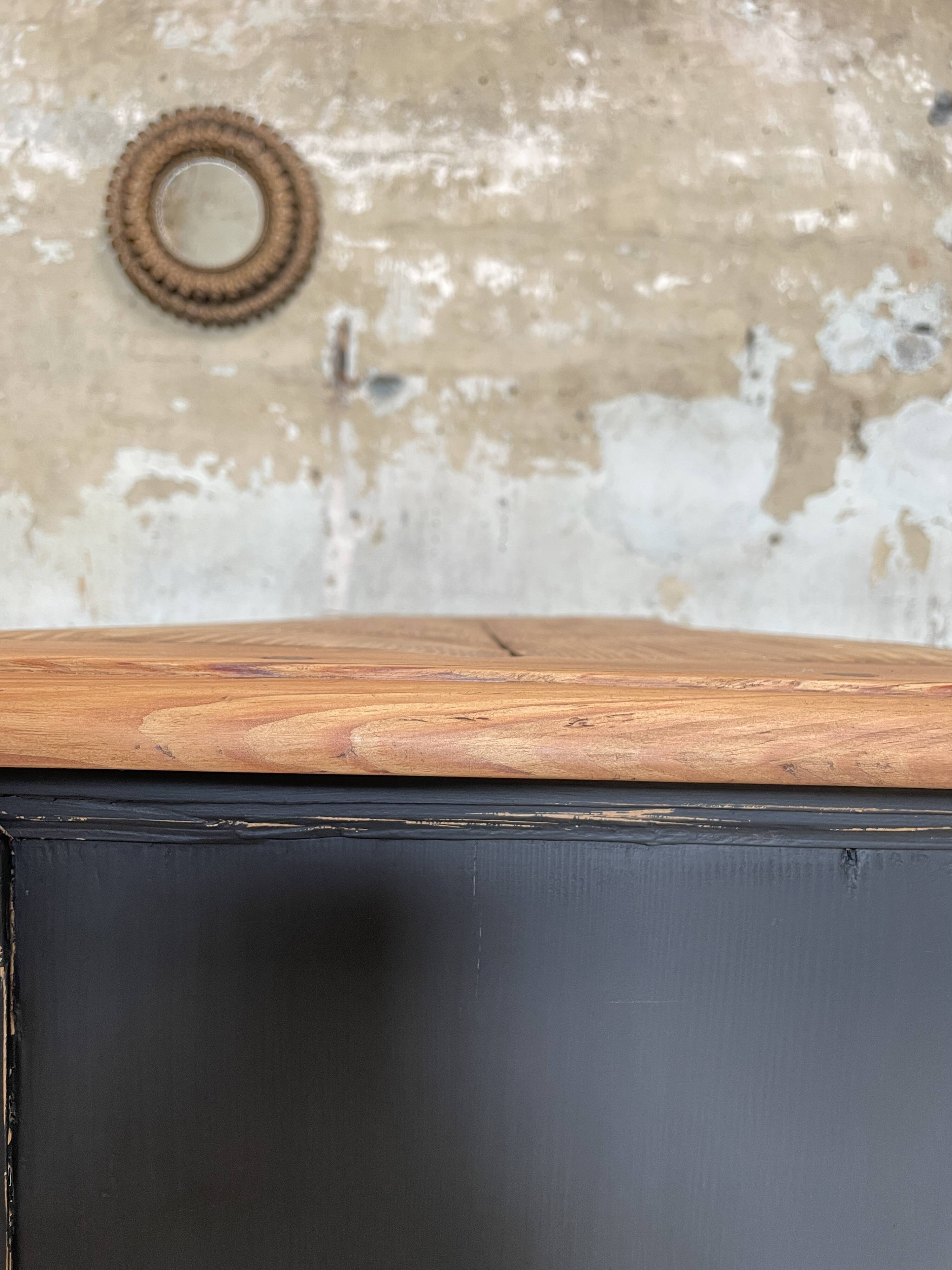 Craft furniture in patinated fir, circa 1950.