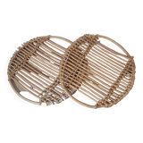 Wicker rattan pencil tray