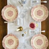 Series of 4 old flat plates - Bella Longchamp