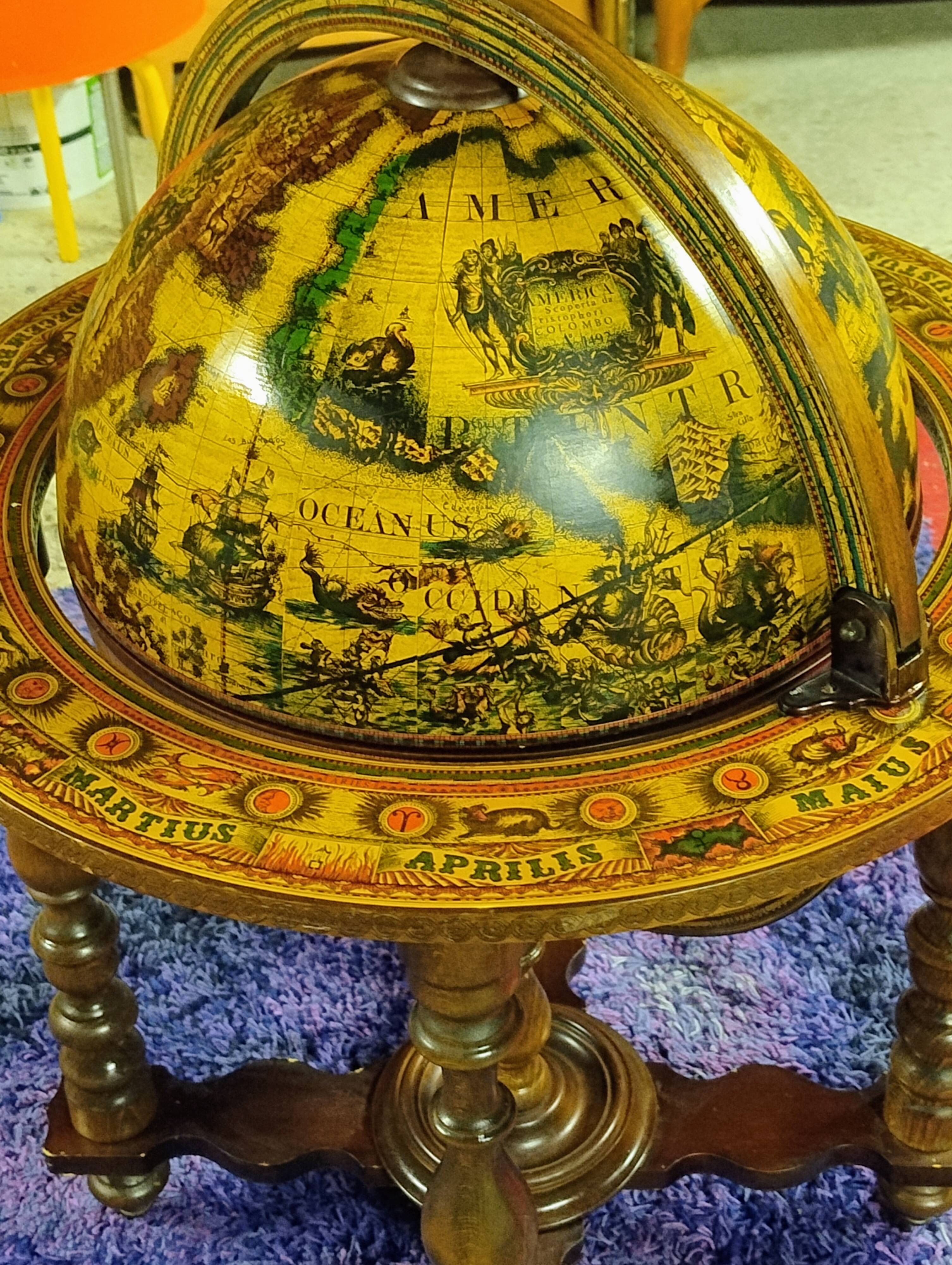Bar, globe, zodiac signs, 1970s