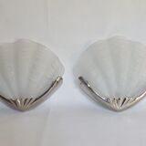 Art deco-style shell wall lamps