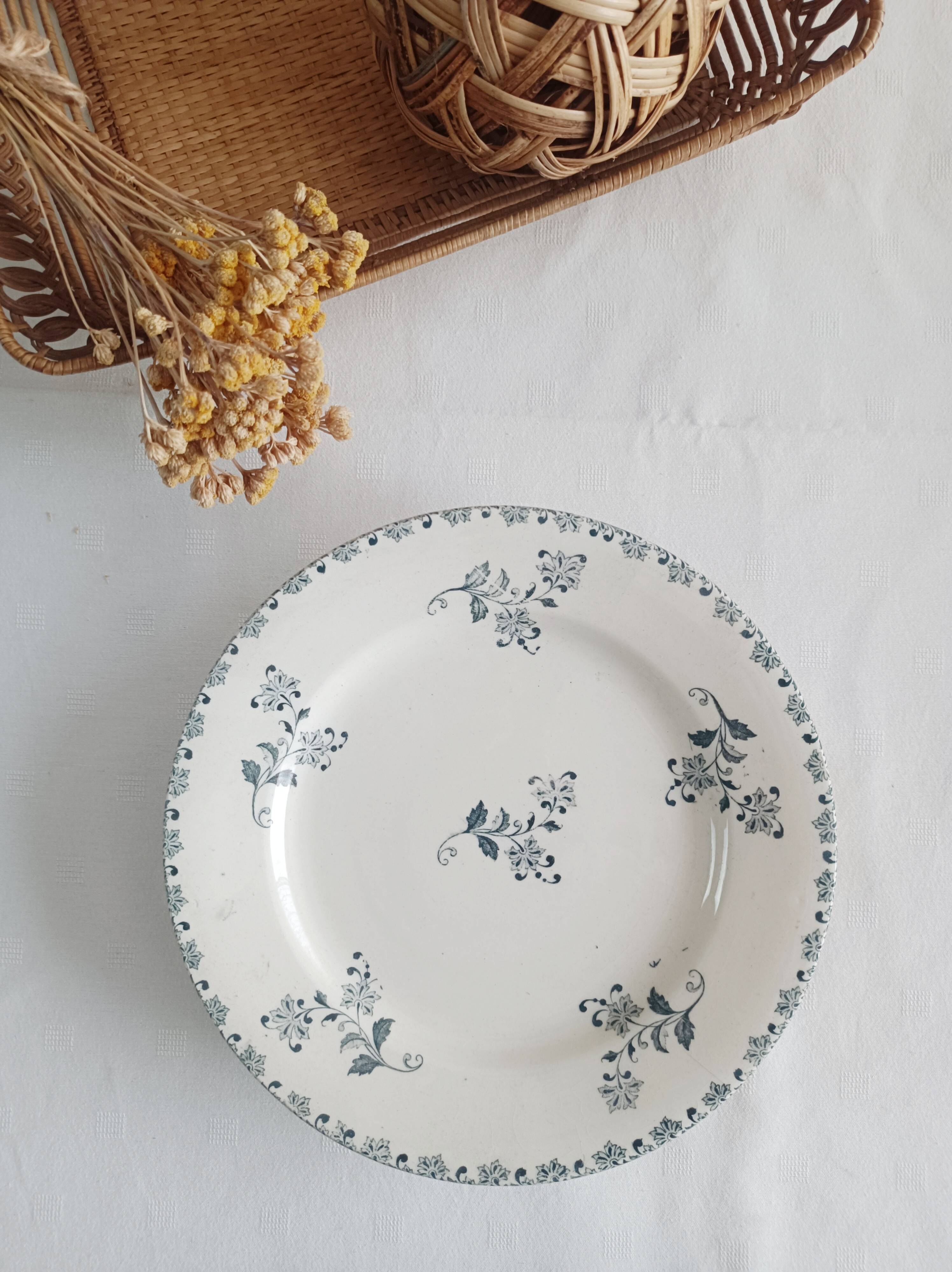 Assiette montée terre de fer Salins, Chantilly