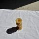 Small vintage candle holder in yellow onyx, H10 D5.5.