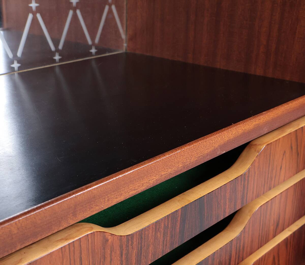 Danish design teak highboard, 1960s