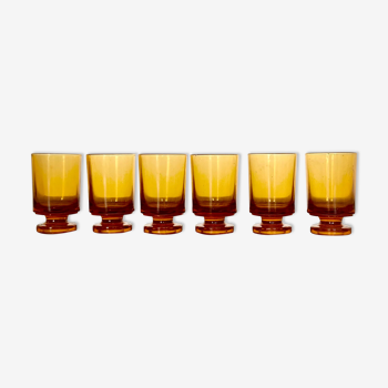 Amber liquor glass