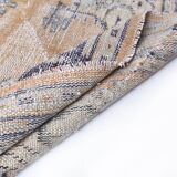 Tapis vintage en laine 270 x 165 cm, beige bleu, tapis turc vintage en laine