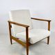 GFM-142 Ivory and White Boucle Armchair by Edmund Homa, 1970s