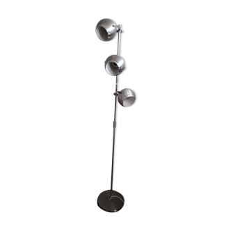 Lampadaire eyeball aluminor 3 boules alu 1970