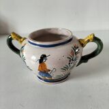 Small pot with dragon handles HENRIOT Quimper