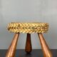 Midcentury French braided rope stool by Audoux & Minet, 1950s