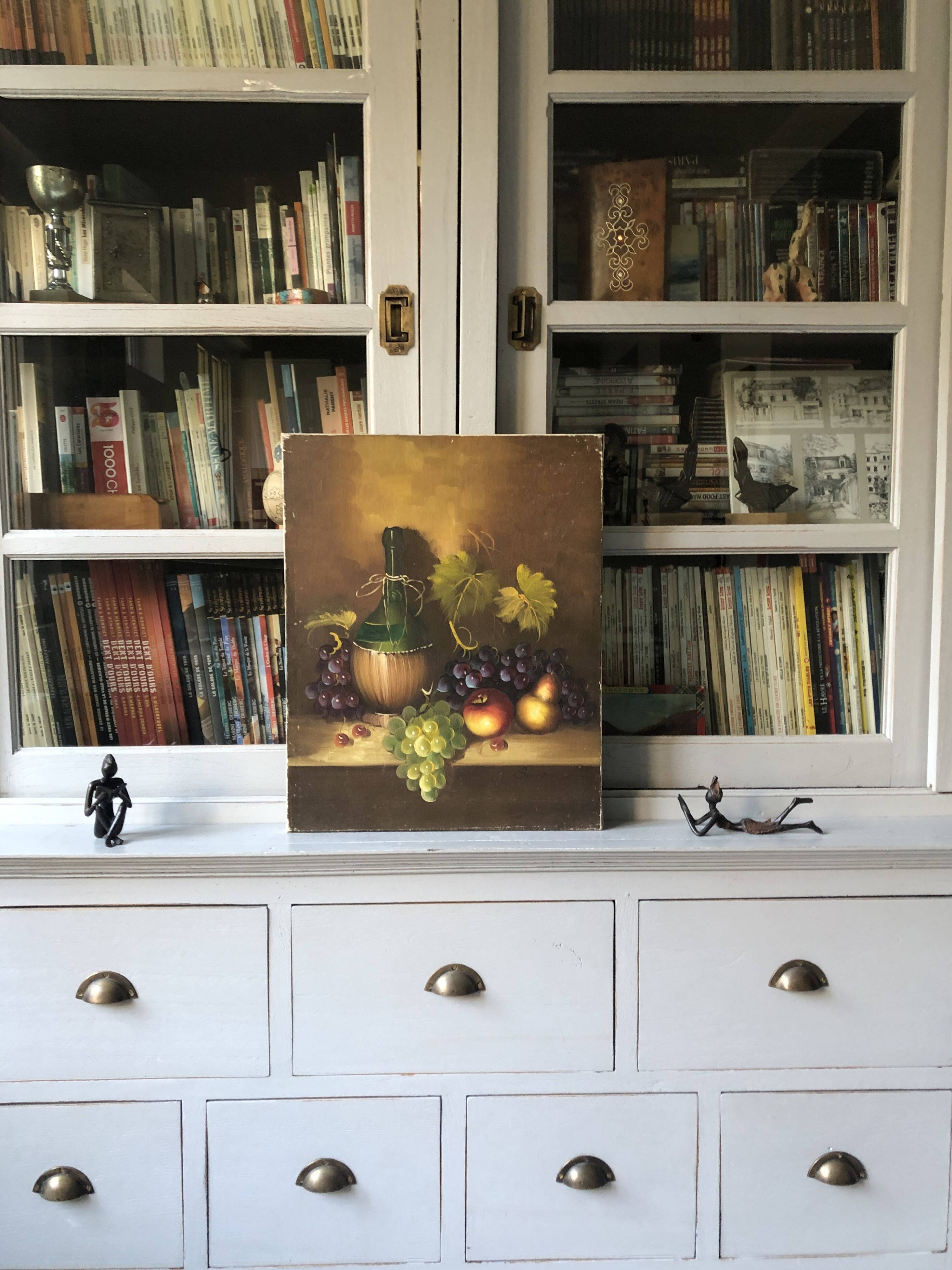 Still life painting with fruits