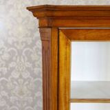 Mid-20th Century Single-Leaf Beech Display Cabinet, 1940s