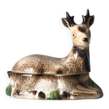 Michel Caugant Terrine deer deer ceramic earthenware vintage