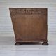 1950s, Danish curved sofa, furniture velour, oak wood.