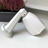 Art deco wall lamp in opaline and porcelain