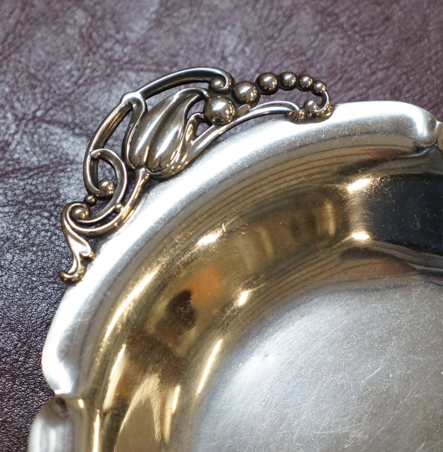 Pair of sterling silver biscuit dishes by Webster circa 1950.